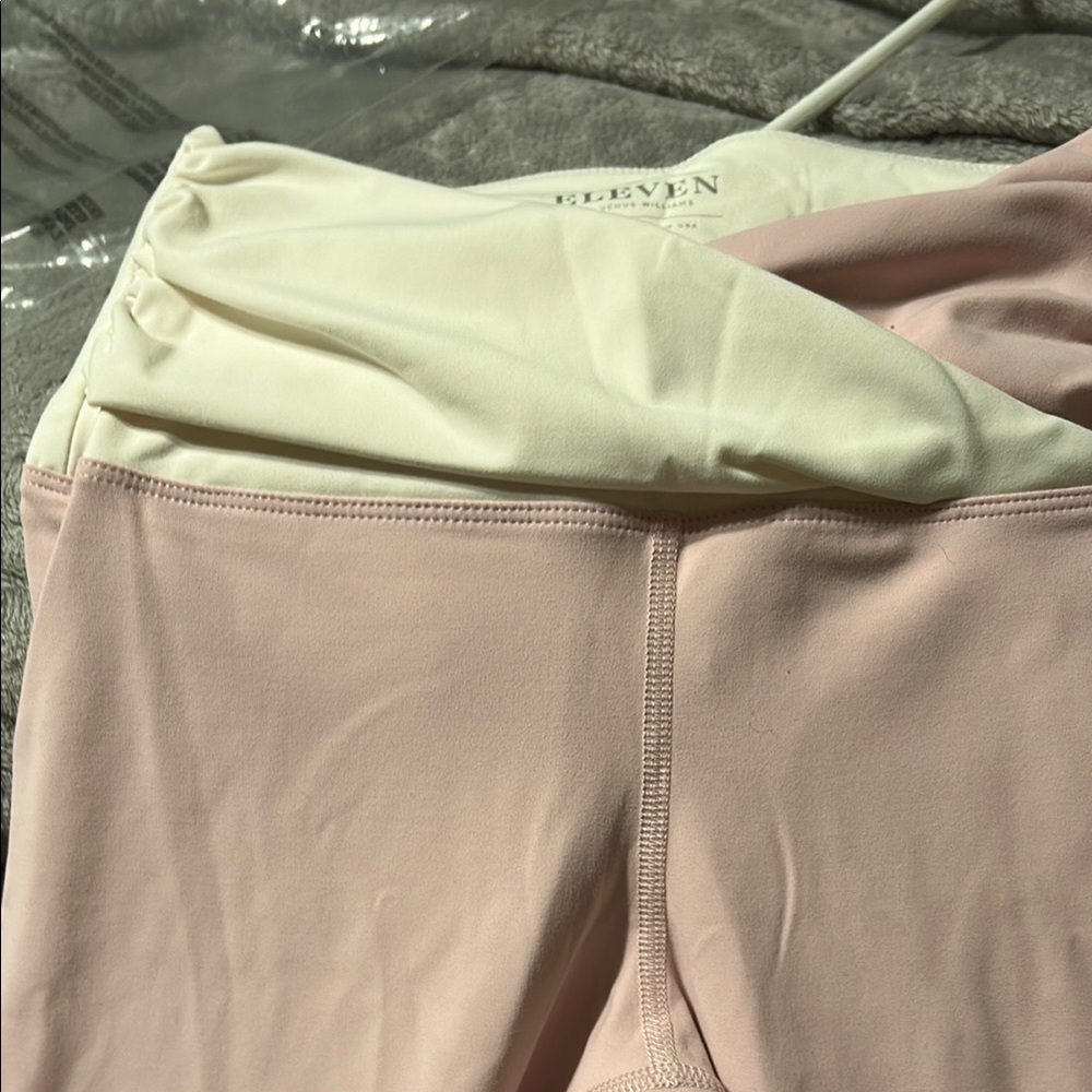EleVen by Venus Williams Pink and Cream Leggings